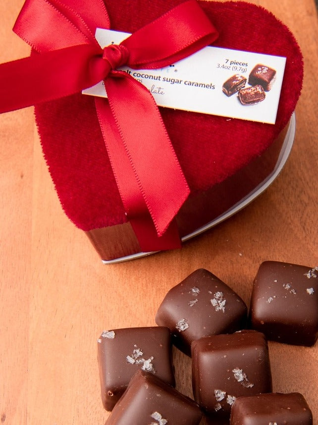 7-Piece Chocolate Caramel Heart Box