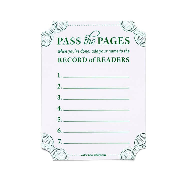 Pass the Pages Bookplate