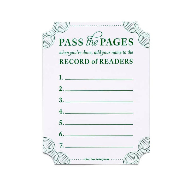 Pass the Pages Bookplate