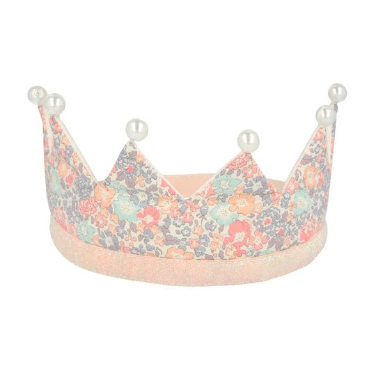 Floral & Pearl Party Crown