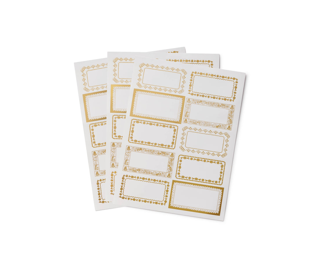 Gold Floral Labels