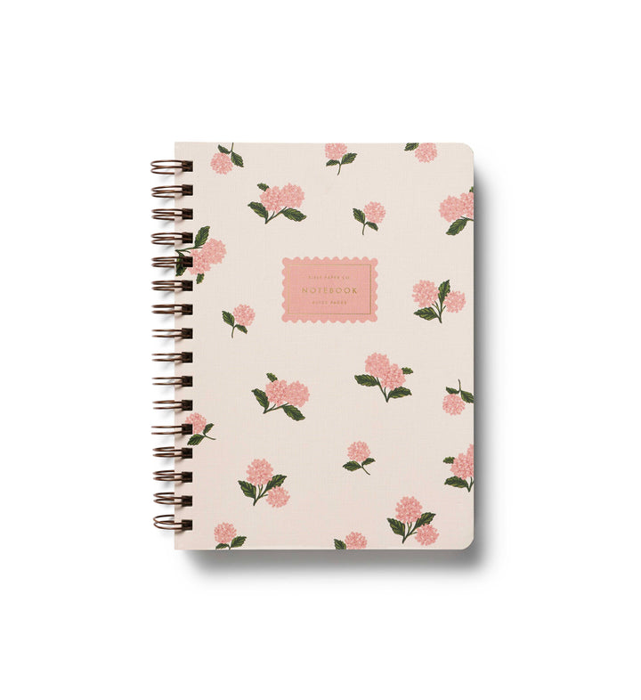 Pink Hydrangea Spiral Notebook
