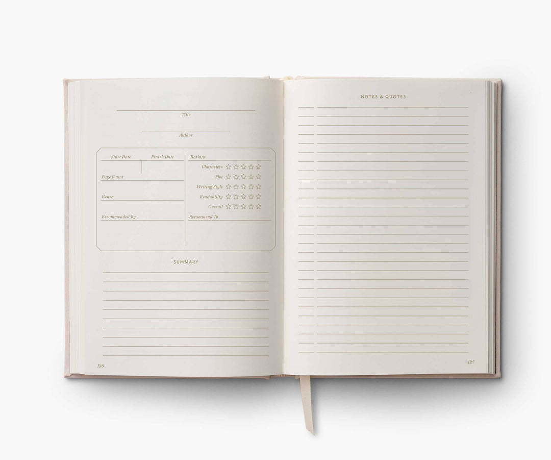 Book Club Embroidered Journal