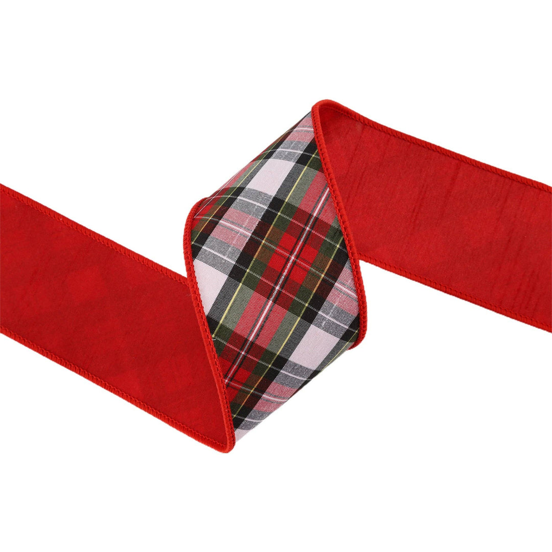 2.5" Wired Plaid Ribbon 5 Yd