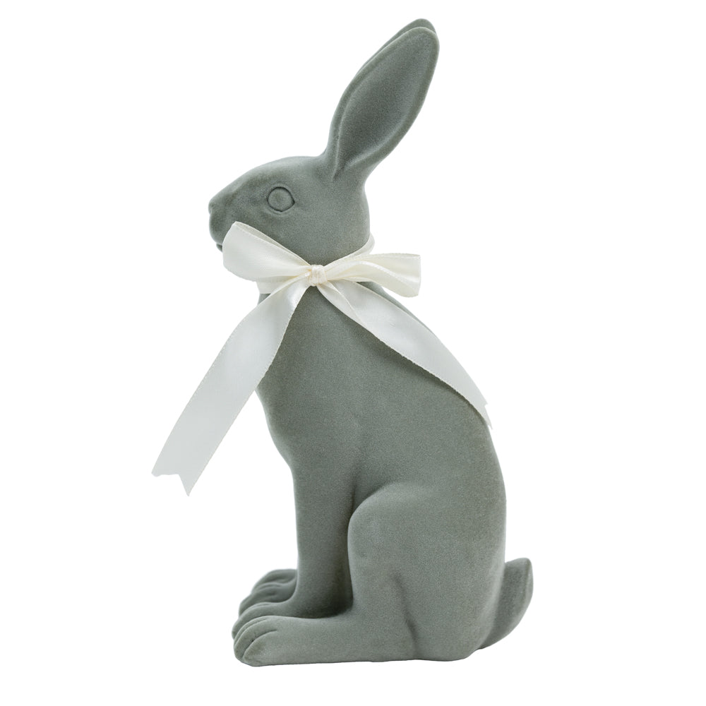 10.5" Pastel Flocked Bunny