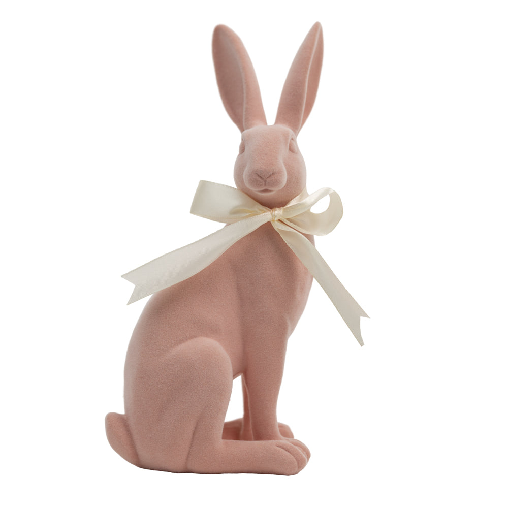 10.5" Pastel Flocked Bunny
