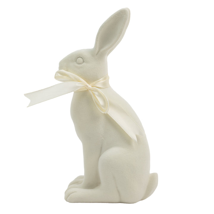 10.5" Pastel Flocked Bunny