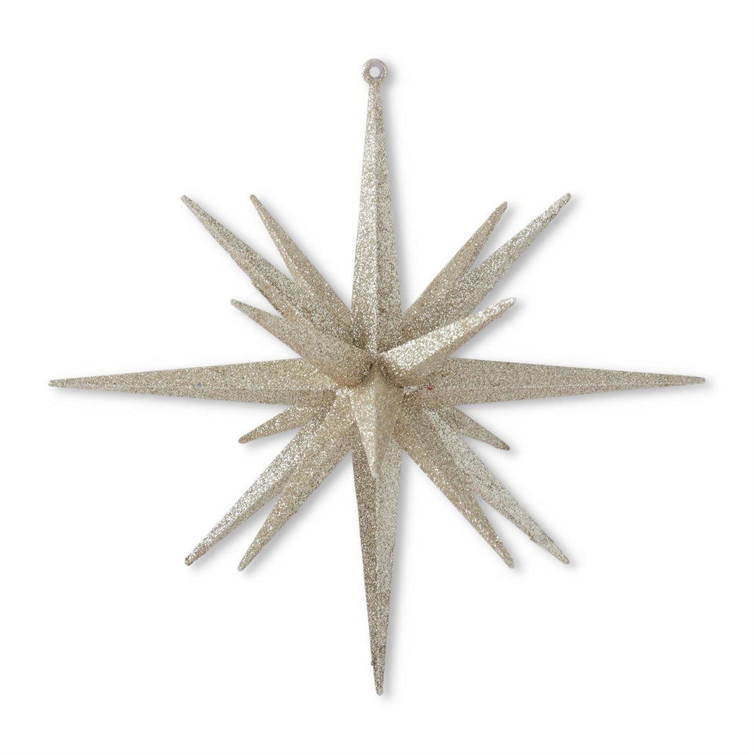 11" Champagne Glitter Nine Point Star