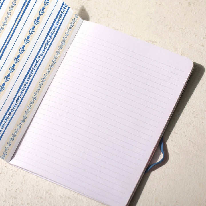 Blue Flower Notebook Trio