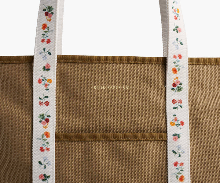 Ditsy Dahlia Canvas Carry All