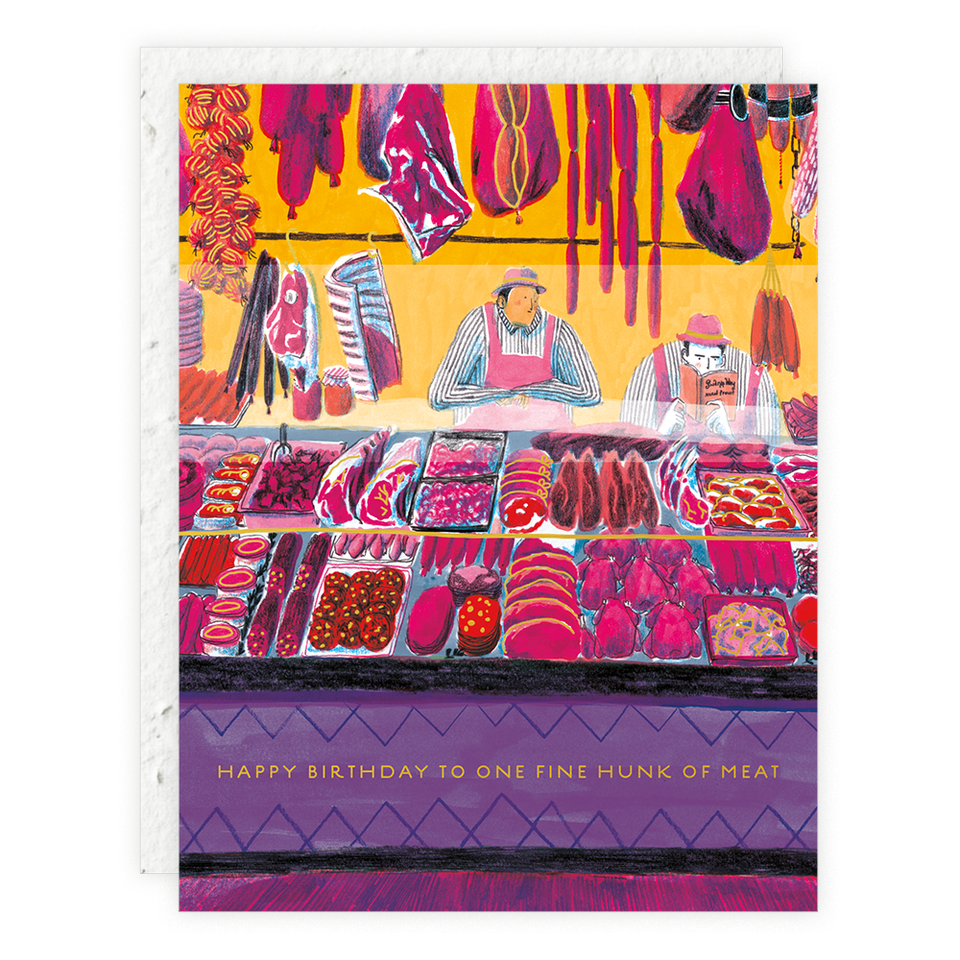 Hunk of Meat Birthday Card