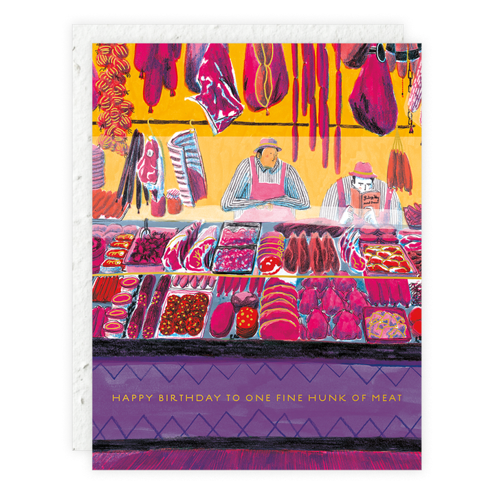 Hunk of Meat Birthday Card