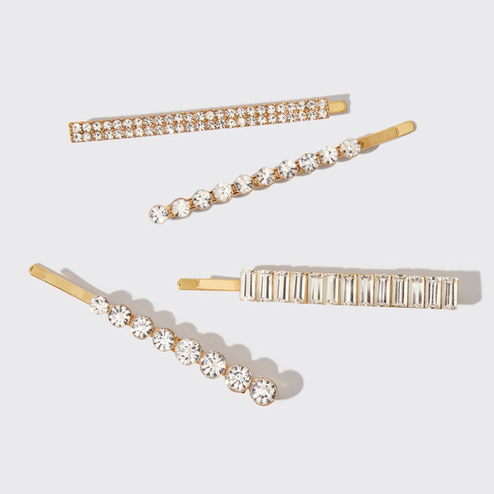 Rhinestone Bobby Pins Set