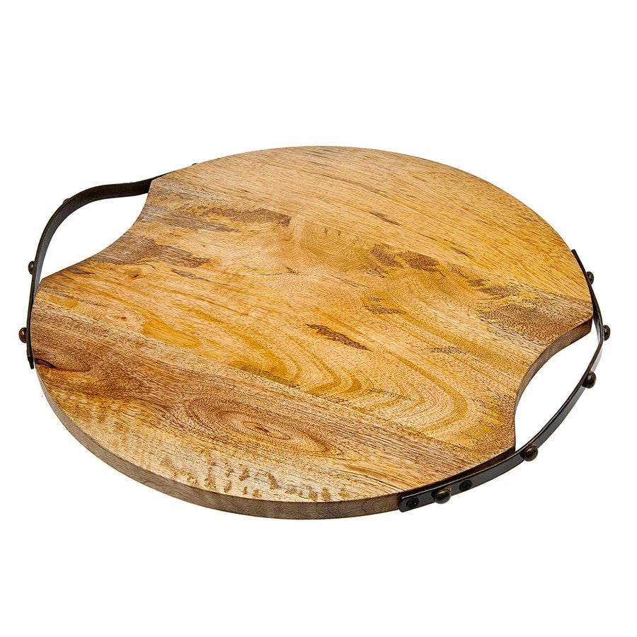 15" Round Wood Tray