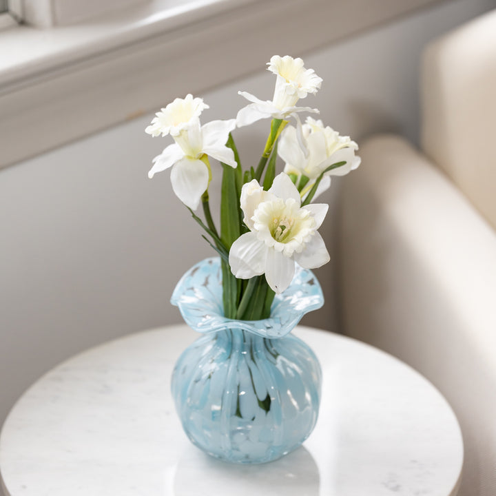 18" White Real Touch Daffodil