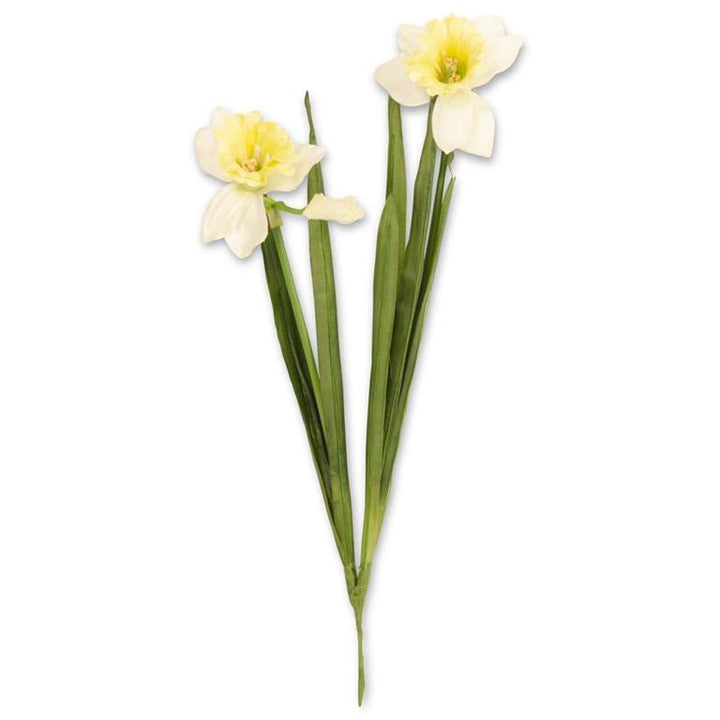 18" White Real Touch Daffodil
