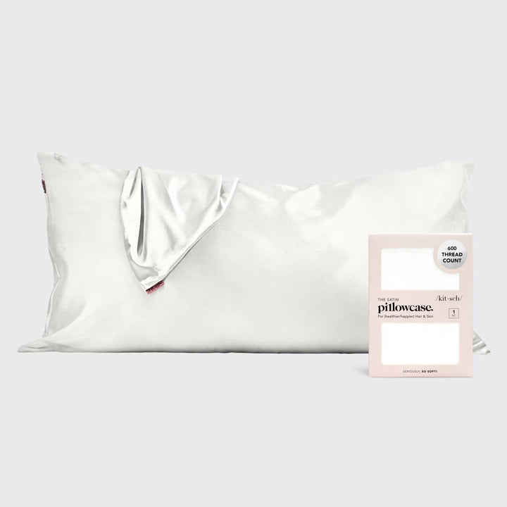 Ivory Satin King Pillowcase