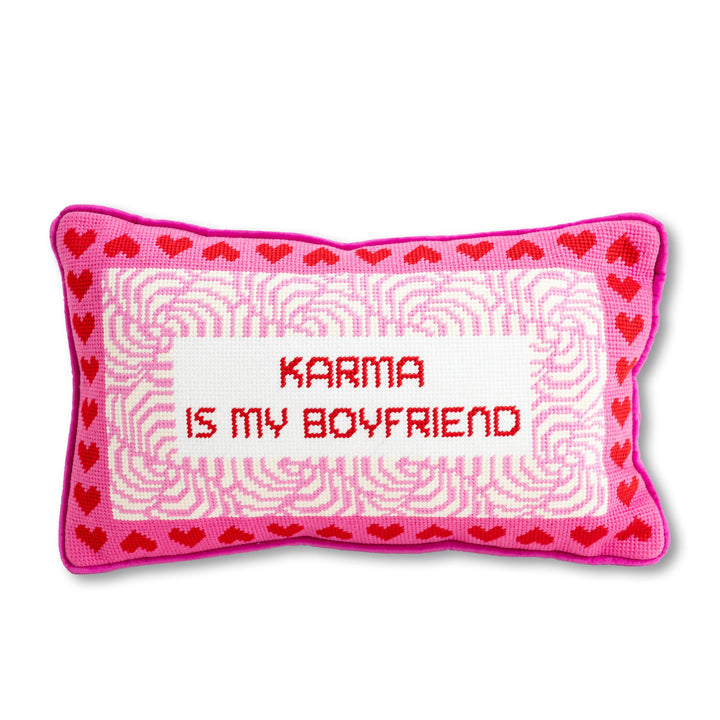 Karma Needlepoint Pillow