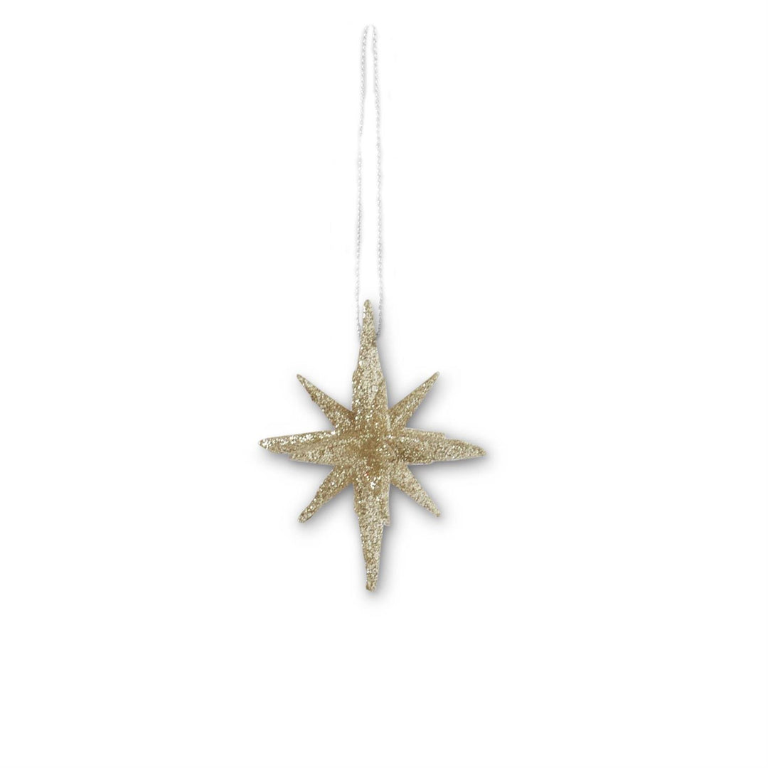 2.5" Champagne Glitter Nine Point Star