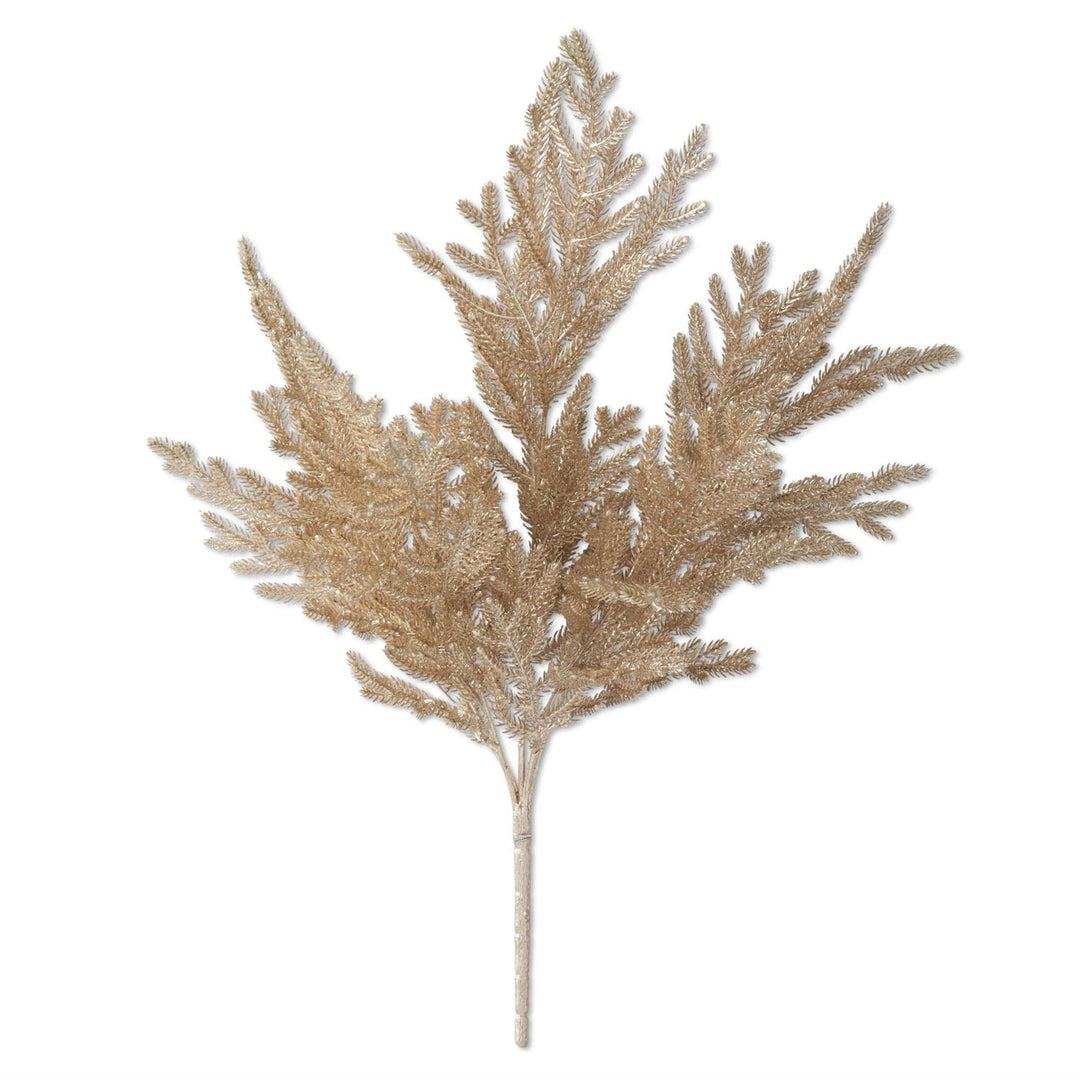 20.5" Gold Glitter Pine Bush