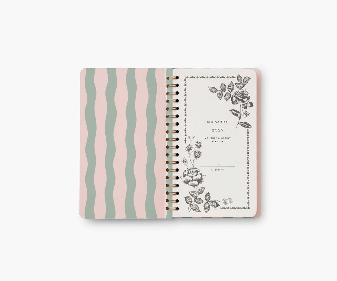 2025 Roses Spiral Pocket Planner