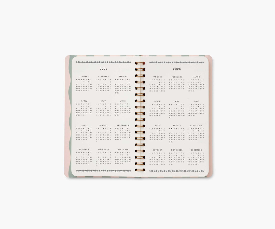 2025 Roses Spiral Pocket Planner