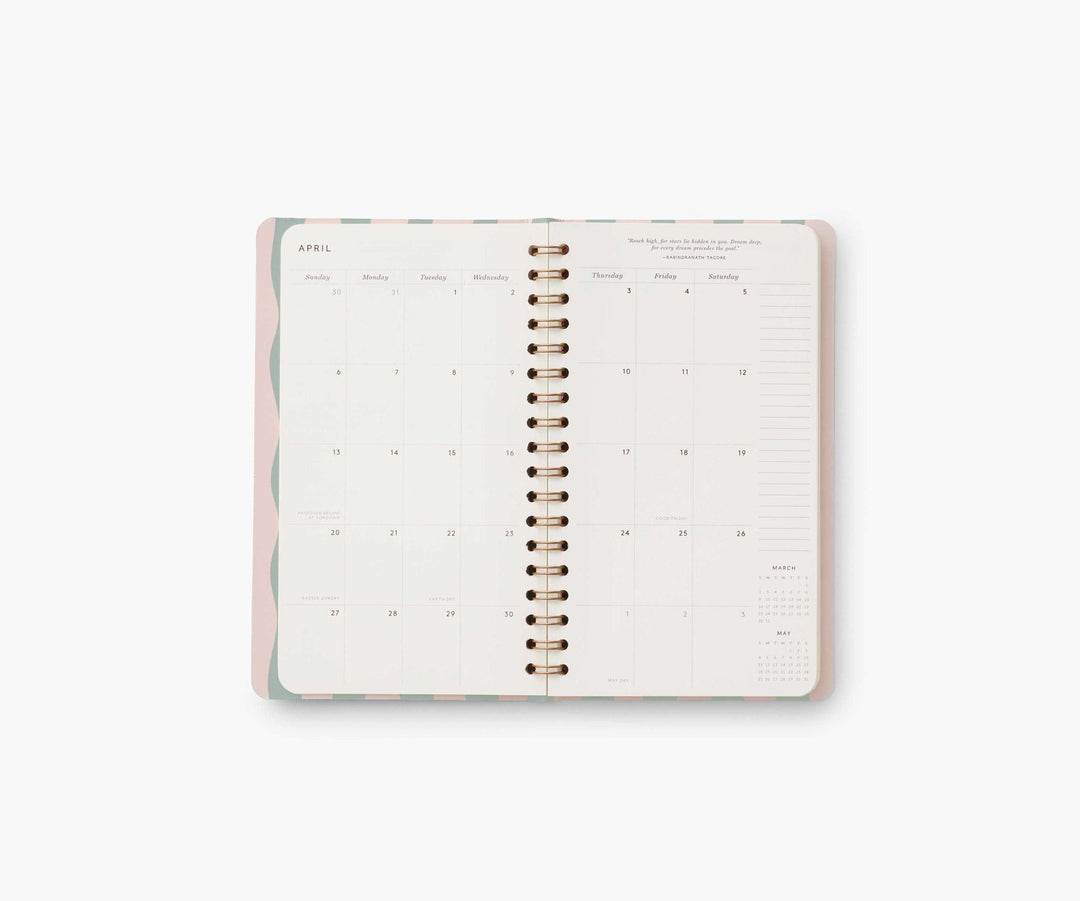 2025 Roses Spiral Pocket Planner