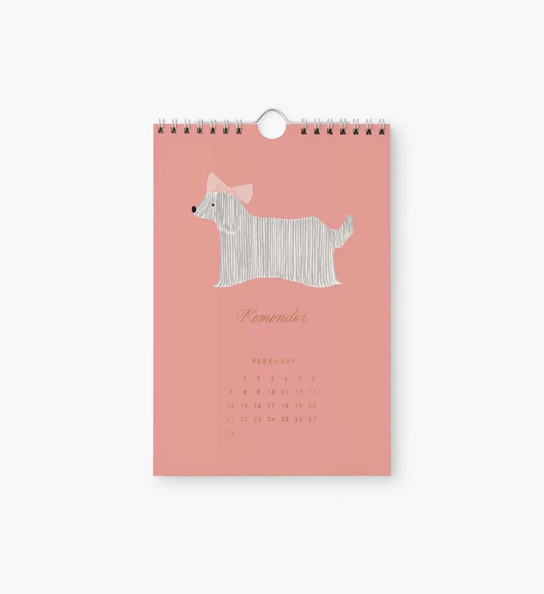 2027 Dog of the Month Kitchen Calendar (6x9)