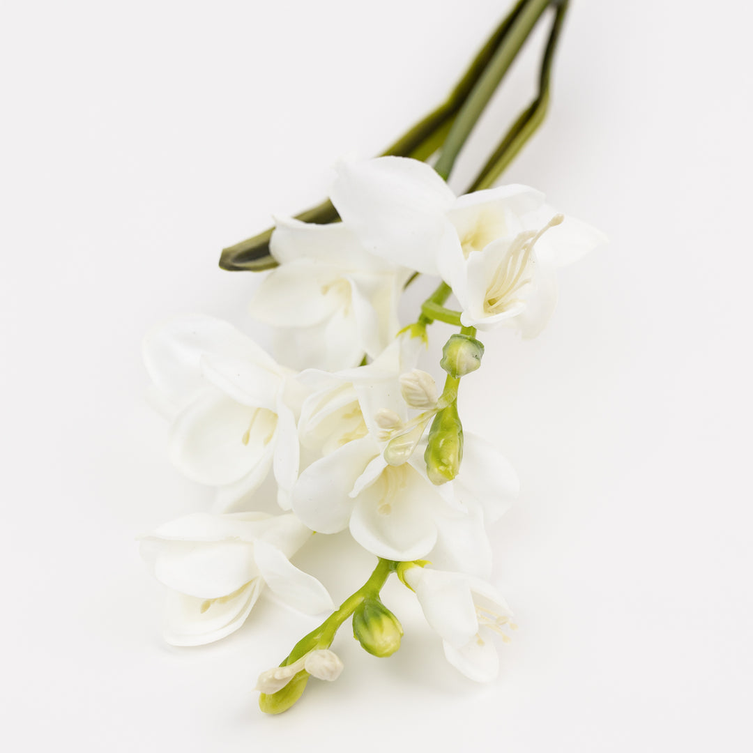 21" White Freesia Stem