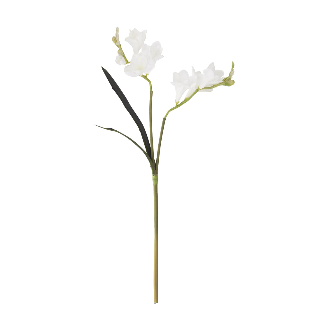 21" White Freesia Stem