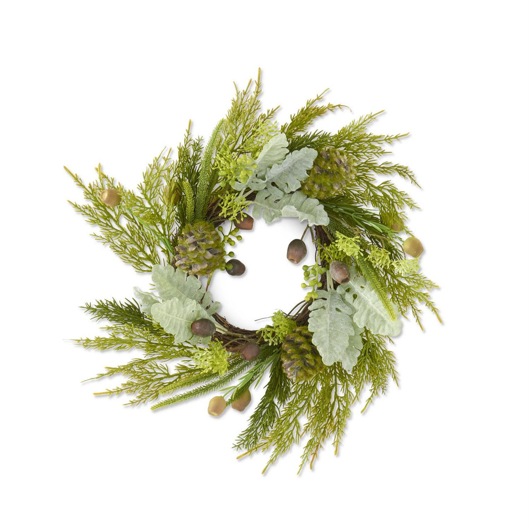22" Mixed Pine Wreath