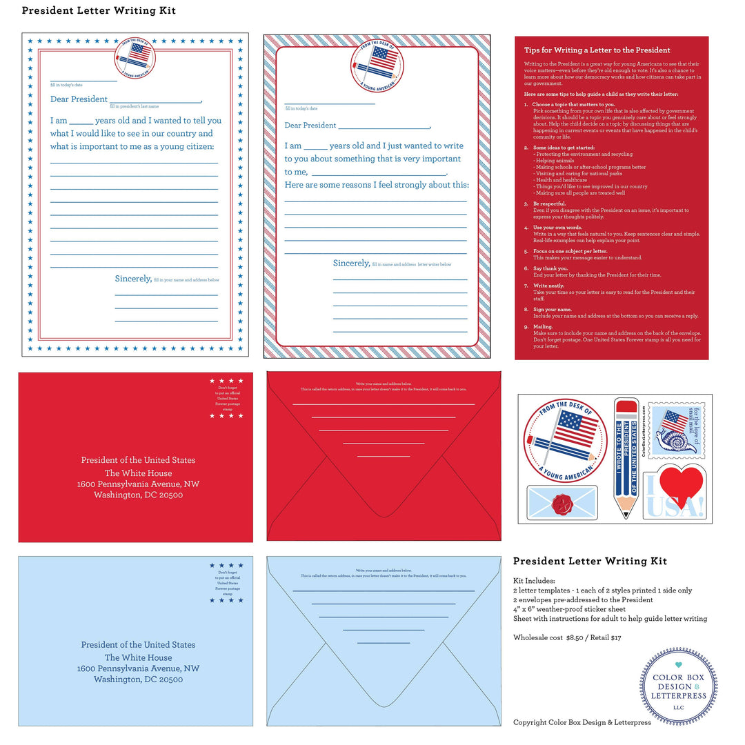 Letter to the President Writing Kit