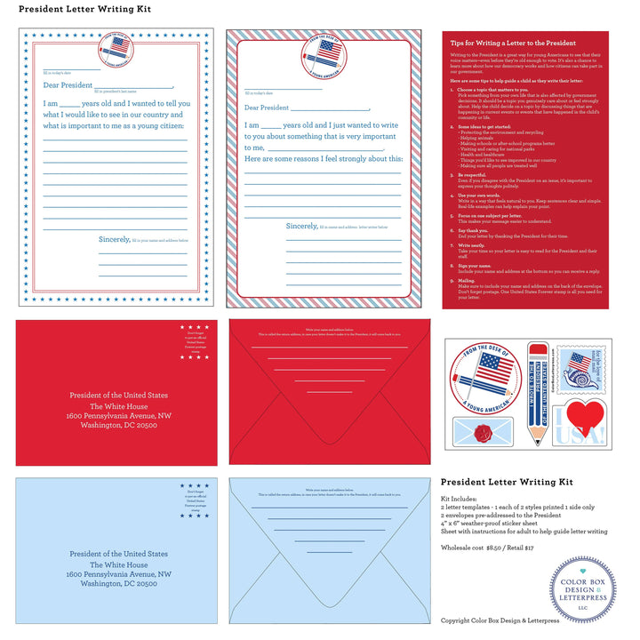 Letter to the President Writing Kit
