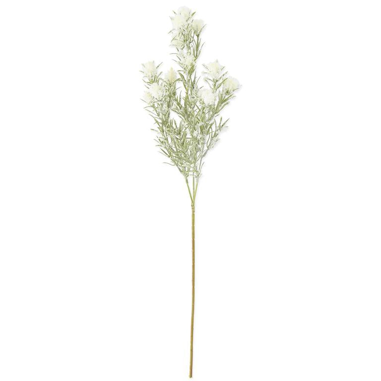 27" Snowy White Thistle Stem