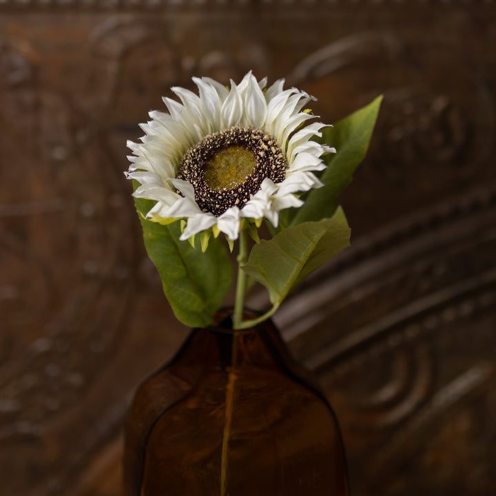 28" Cream Sunflower Stem