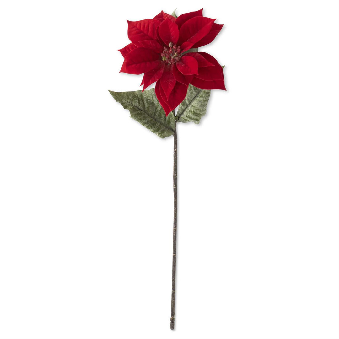 29" Red Poinsettia Stem