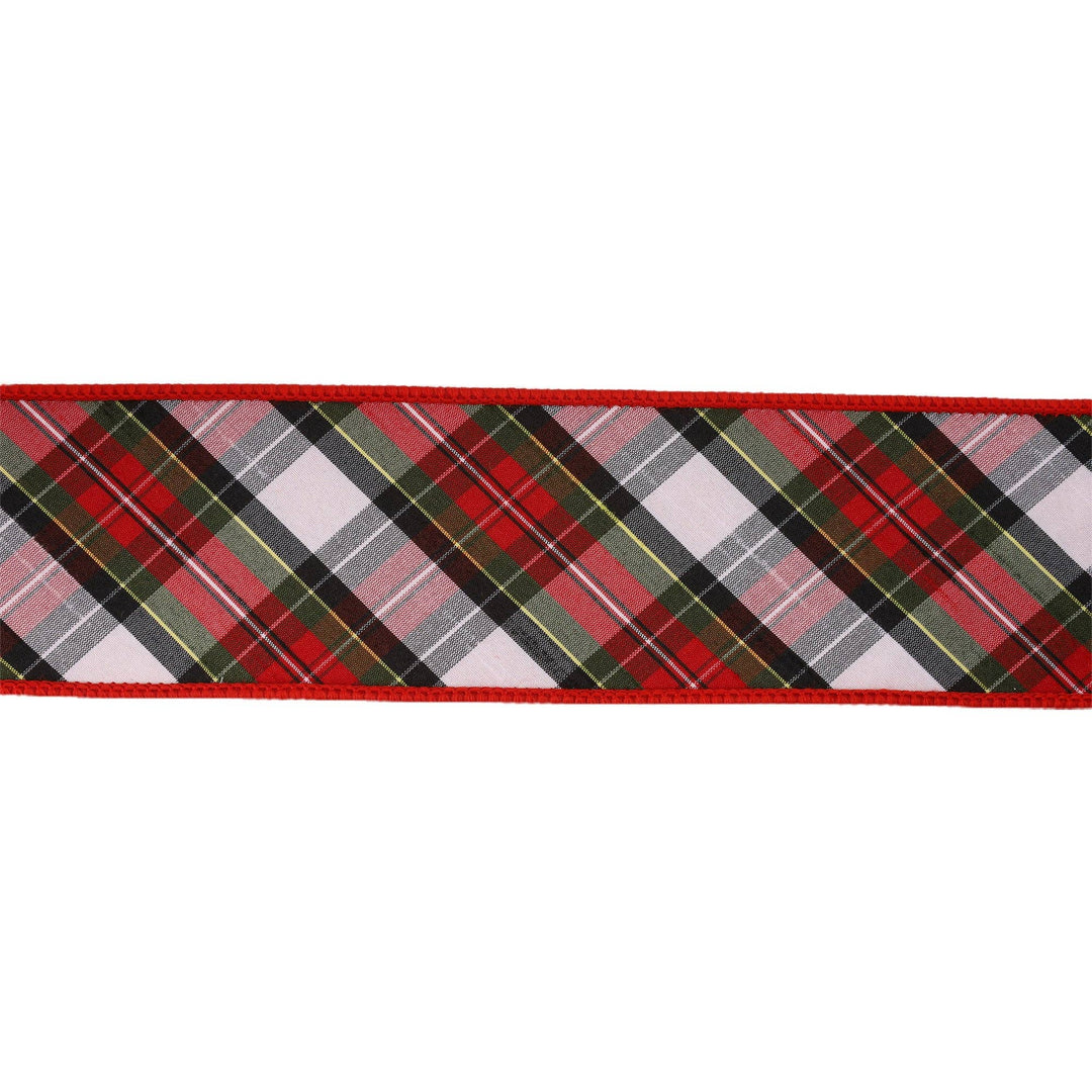 2.5" Wired Plaid Ribbon 5 Yd