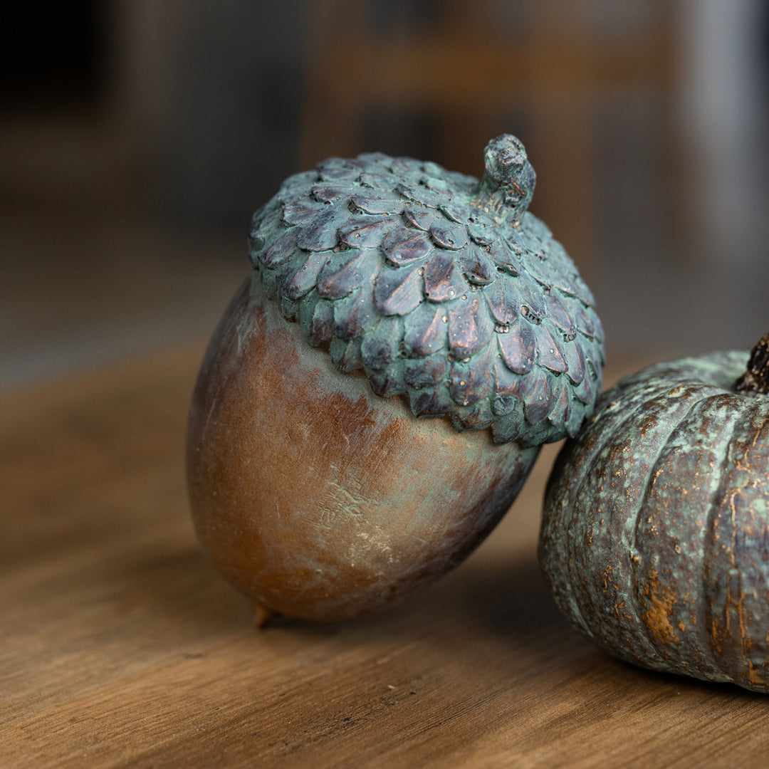 3.5" Patina Copper Acorn