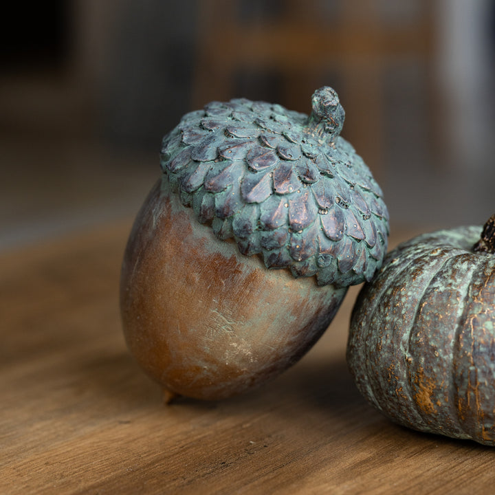 3.5" Patina Copper Acorn
