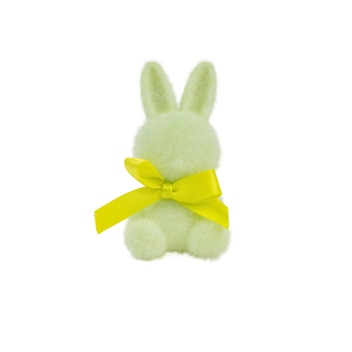 3.75" Pastel Flocked Bunny
