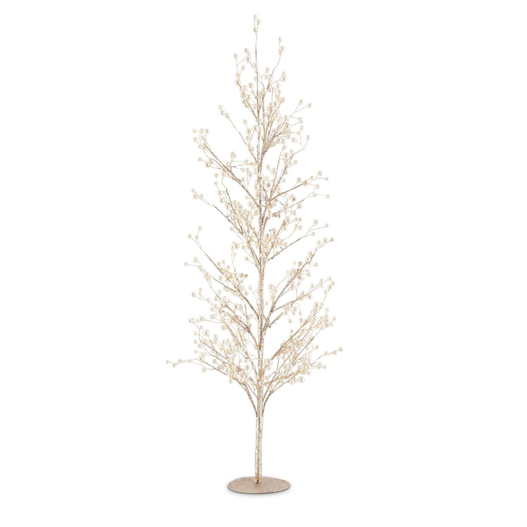 33" Gold Glittered Pearl Tree