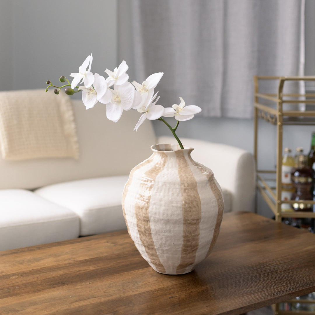 34.5" White Orchid Stem