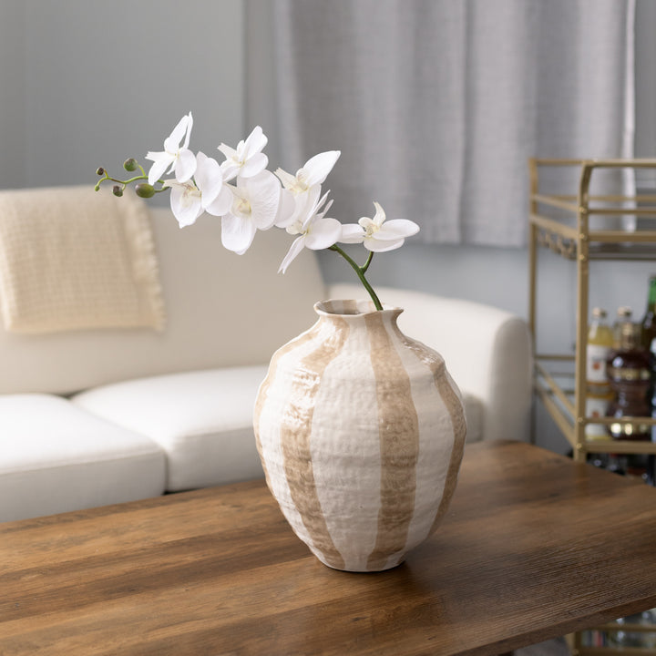 34.5" White Orchid Stem