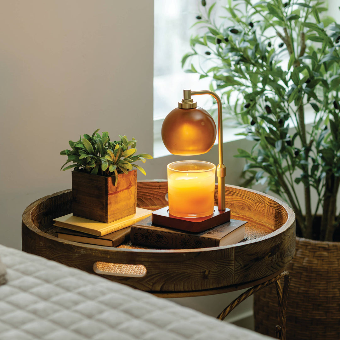 Amber Sphere Candle Warmer Lamp