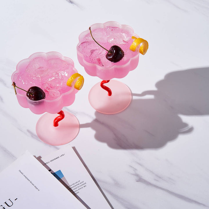 Frosted Pink Zig Zag Coupe