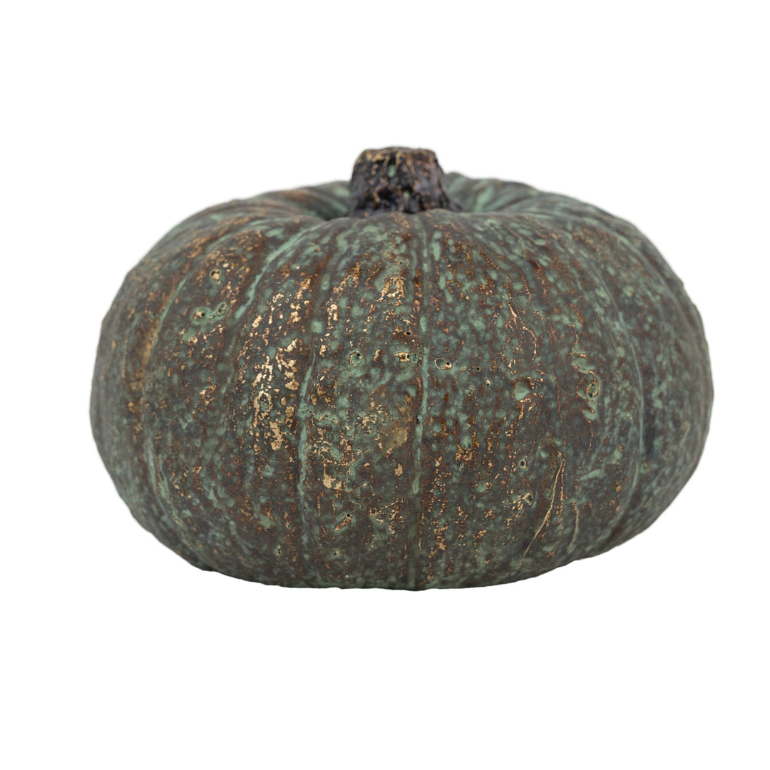 3" Copper Patina Pumpkin