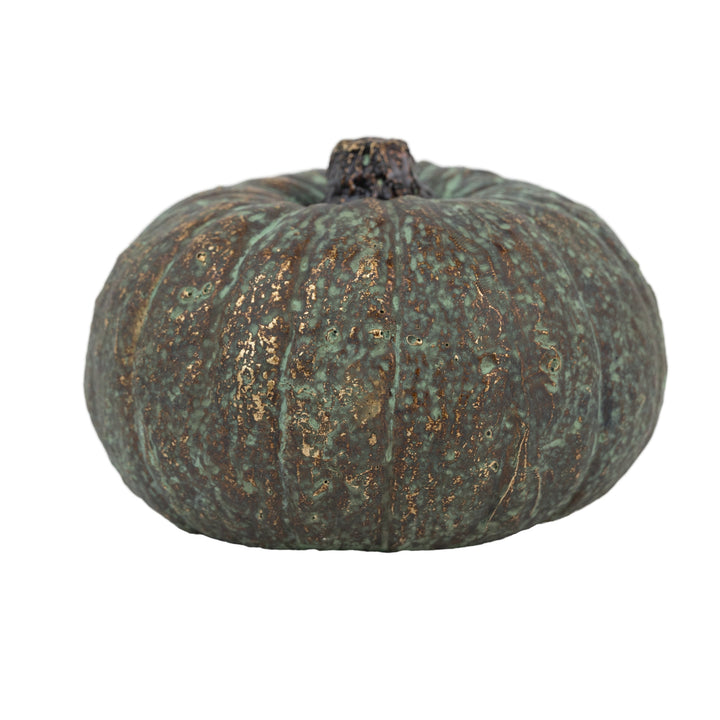 3" Copper Patina Pumpkin