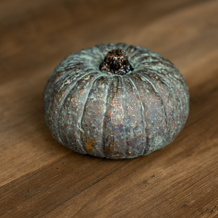 3" Copper Patina Pumpkin