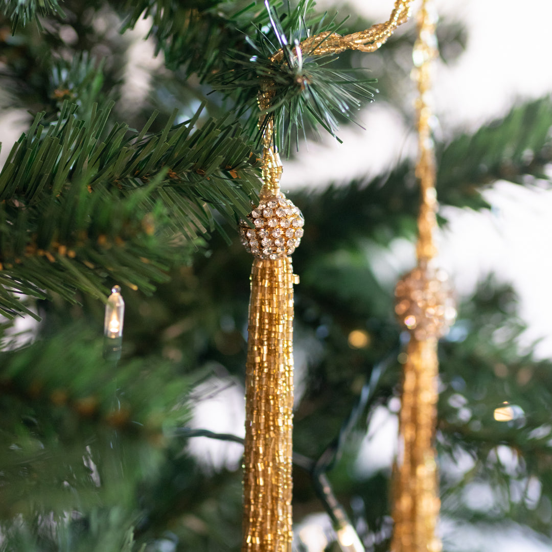 3' Gold Beaded Garland