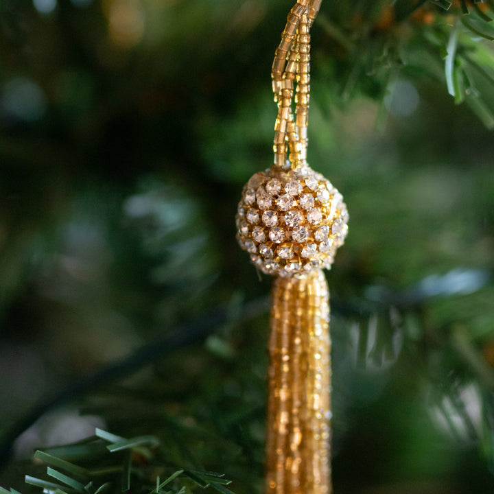 3' Gold Beaded Garland